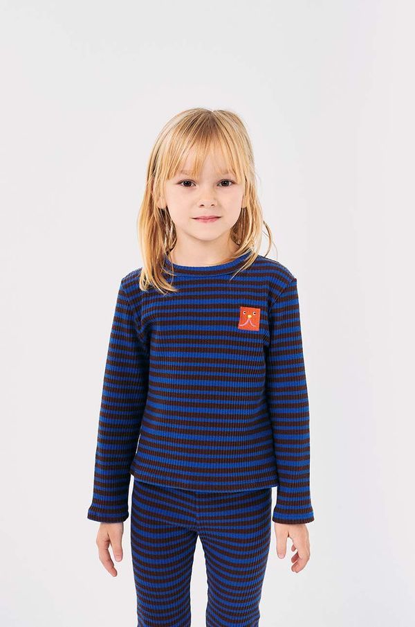 Bobo Choses Dječja majica dugih rukava Bobo Choses Funny face boja: smeđa, bez uzorka, 224AC026