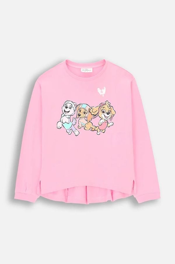 Coccodrillo Dječja majica dugih rukava Coccodrillo boja: ružičasta, LICENCE GIRL