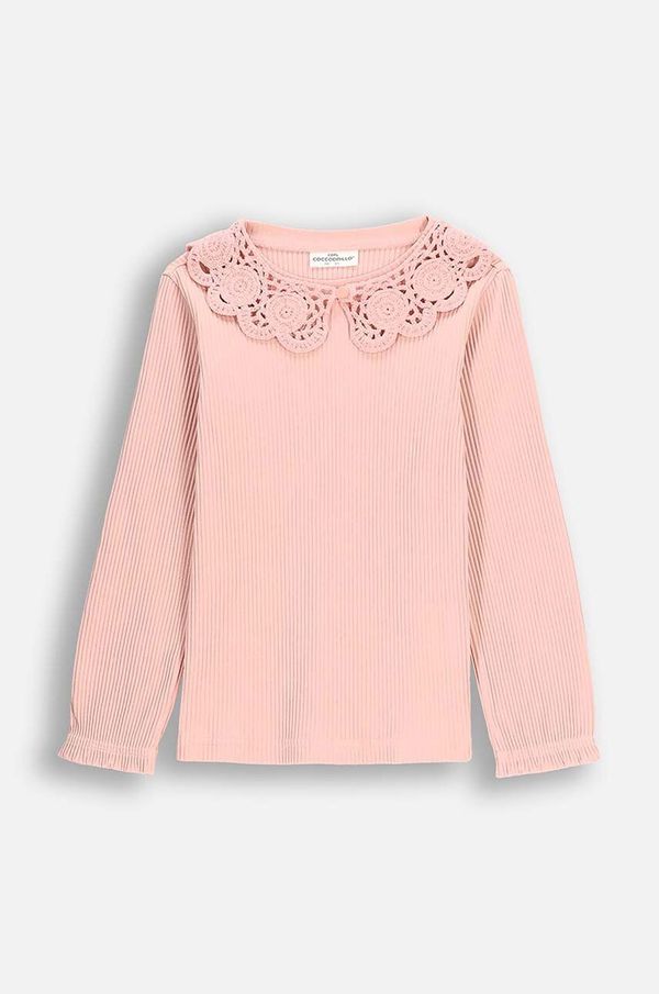 Coccodrillo Dječja majica dugih rukava Coccodrillo boja: ružičasta, RODEO GIRL KIDS