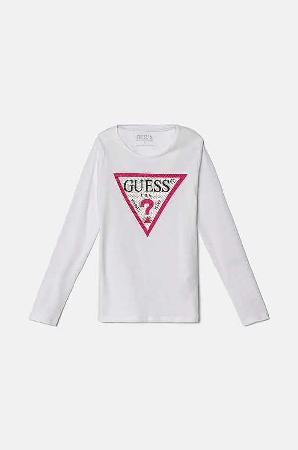 Guess Dječja majica dugih rukava Guess boja: bijela, J2YI50 K6YW1