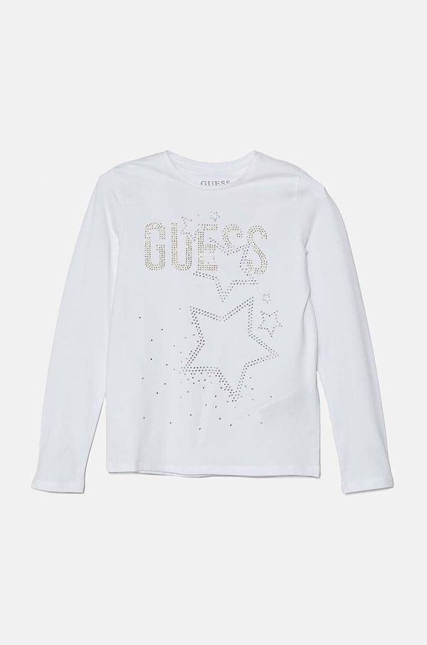Guess Dječja majica dugih rukava Guess boja: bijela, J4BI09 J1314