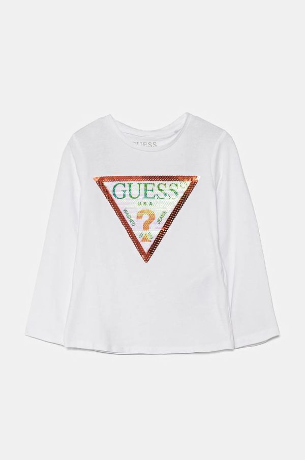 Guess Dječja majica dugih rukava Guess boja: bijela, K4RI30 K6YW1