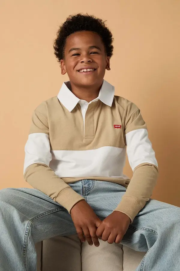 Levi's Dječja majica dugih rukava Levi's TIMELESS RUGBY POLO