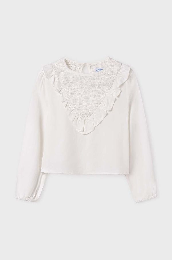 Mayoral Dječja majica dugih rukava Mayoral boja: bijela, 7190