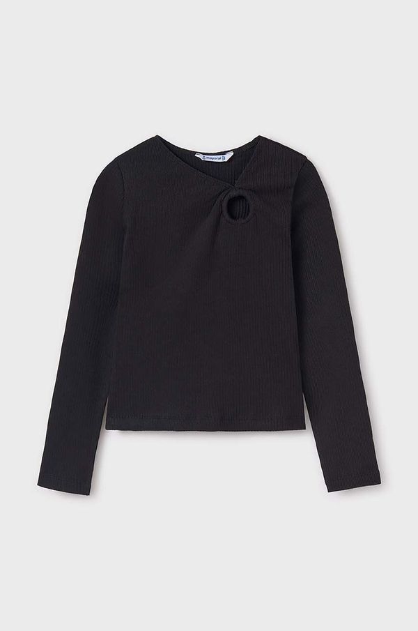 Mayoral Dječja majica dugih rukava Mayoral boja: crna, 7011