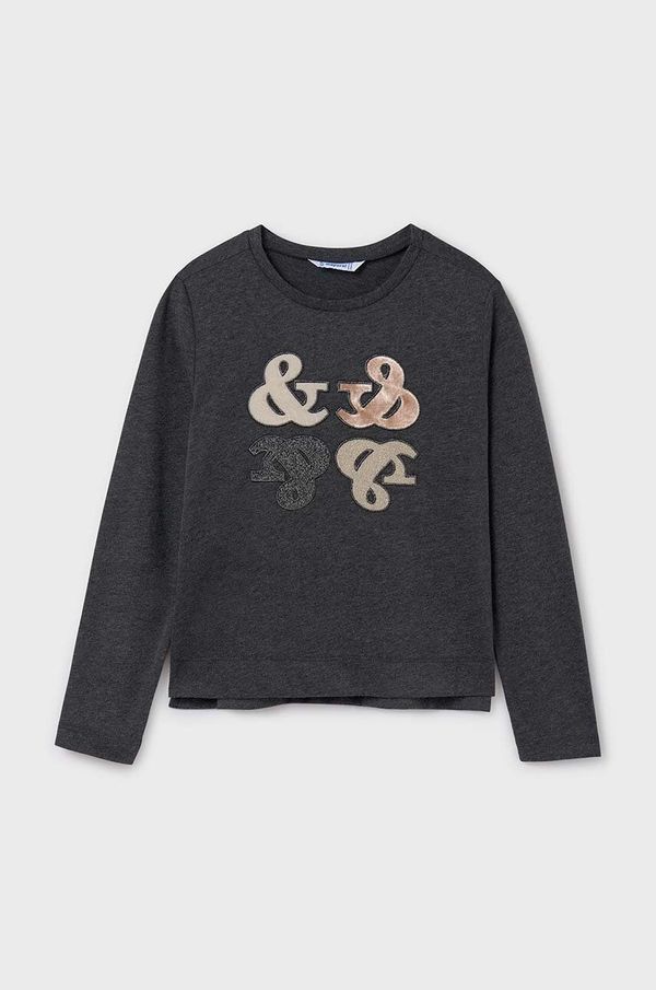 Mayoral Dječja majica dugih rukava Mayoral boja: siva, 7015