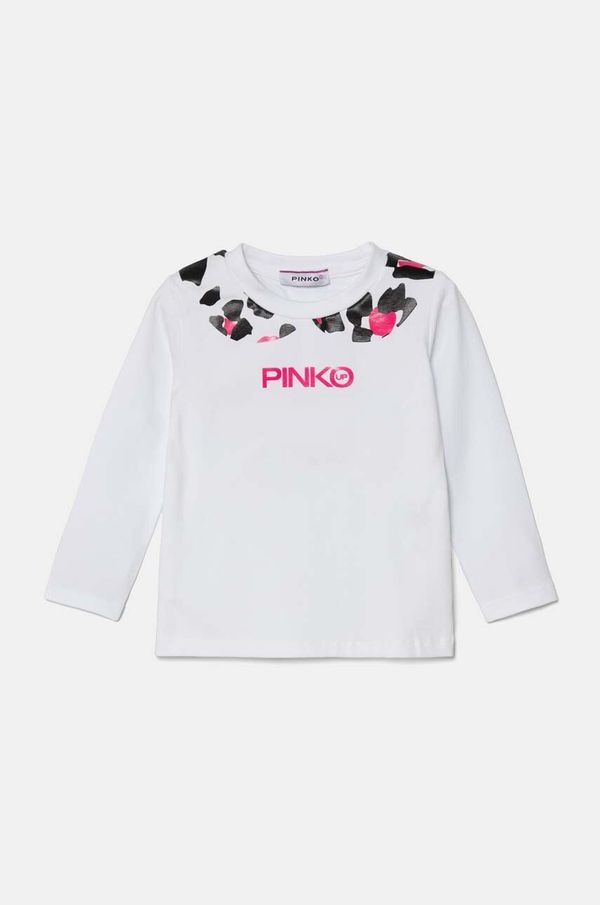 Pinko Up Dječja majica dugih rukava Pinko Up boja: bijela, F4PIBGTH195