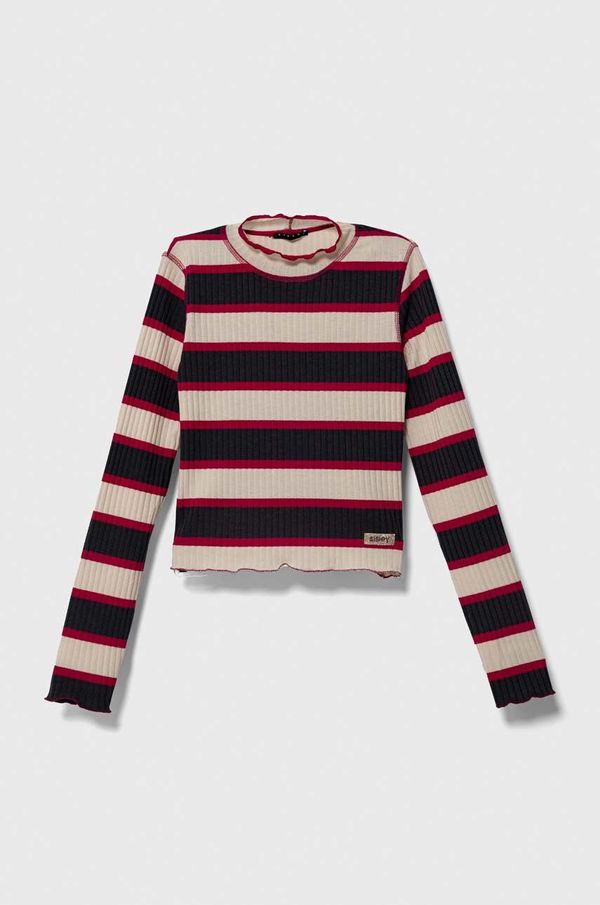 Sisley Dječja majica dugih rukava Sisley boja: siva, s poludolčevitom