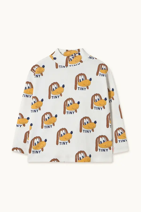 Tinycottons Dječja majica dugih rukava Tinycottons DOGS RIB MOCKNECK