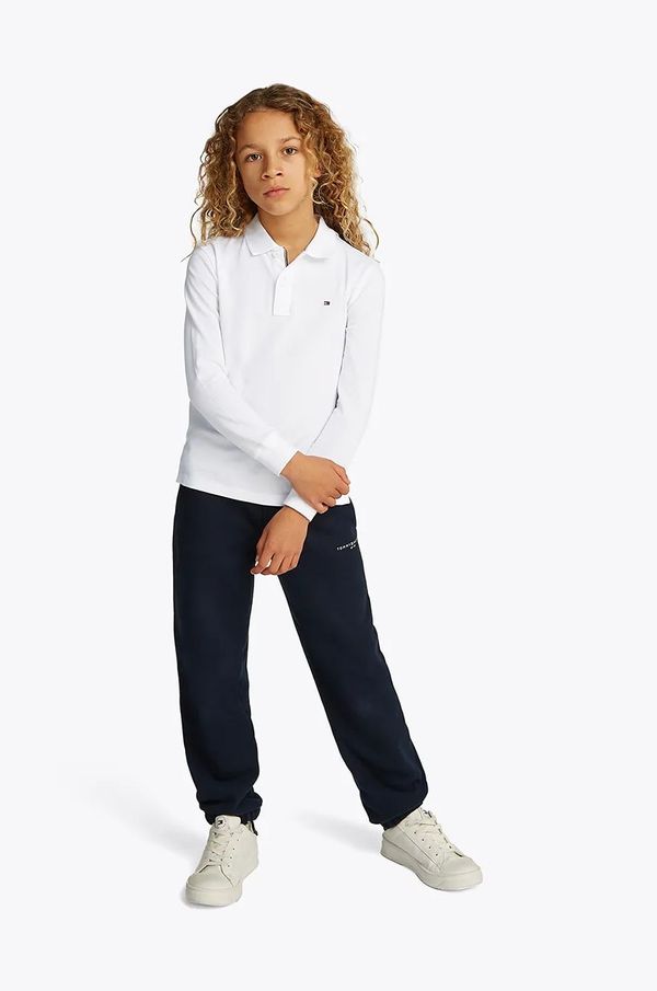 Tommy Hilfiger Dječja majica dugih rukava Tommy Hilfiger boja: bijela, bez uzorka, KB0KB09664