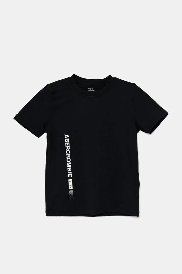 Abercrombie & Fitch Dječja majica kratkih rukava Abercrombie & Fitch boja: crna, s tiskom, KI223-4131