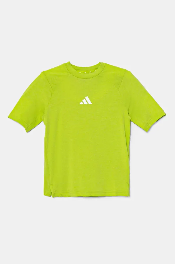 adidas Dječja majica kratkih rukava adidas boja: zelena, s tiskom, JD0130