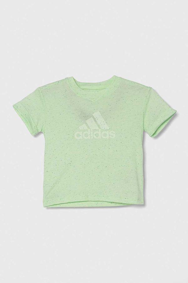 adidas Dječja majica kratkih rukava adidas boja: zelena, s uzorkom