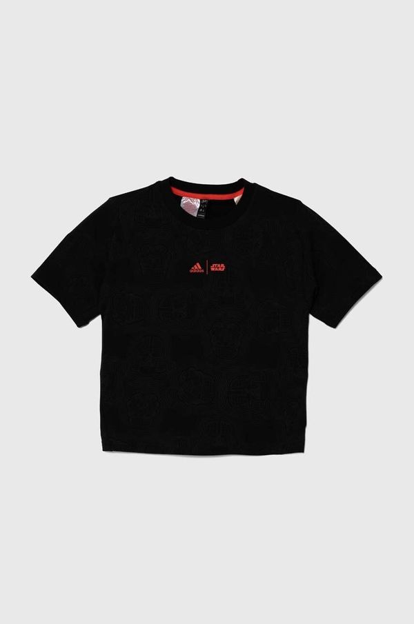 adidas Dječja majica kratkih rukava adidas J SW ZNE T boja: crna, s uzorkom, IV9637