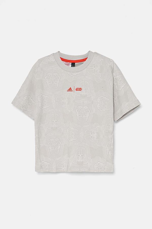 adidas Dječja majica kratkih rukava adidas J SW ZNE T boja: siva, s uzorkom, IW0647