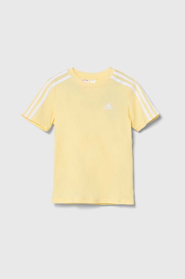 adidas Dječja majica kratkih rukava adidas LK 3S CO TEE boja: žuta, s aplikacijom, IX7340