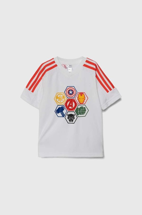 adidas Dječja majica kratkih rukava adidas x Marvel boja: bijela, s tiskom