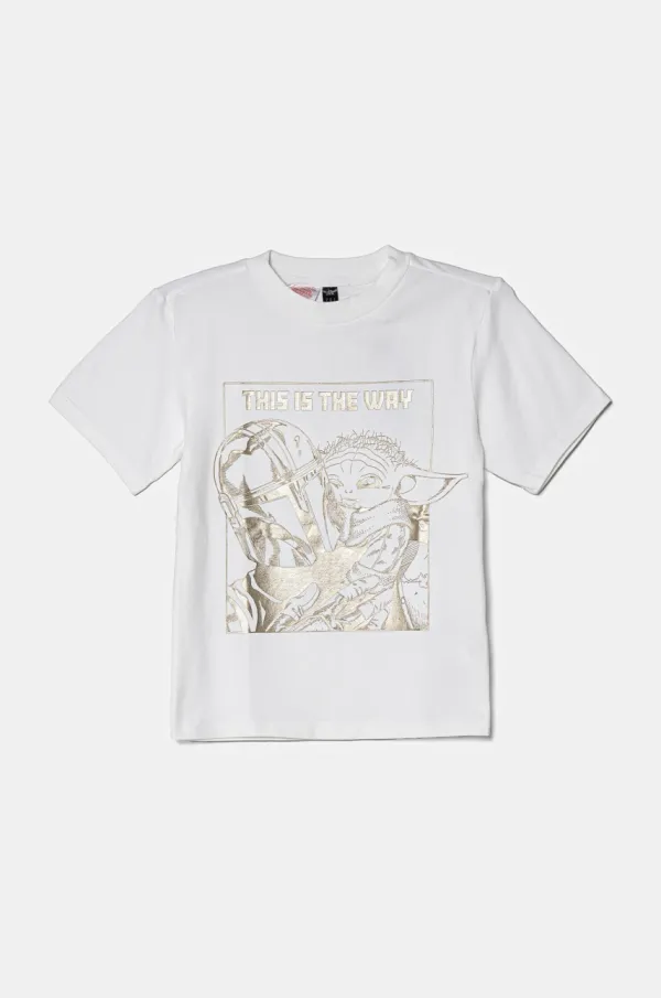 adidas Dječja majica kratkih rukava adidas x Star Wars boja: bijela, s tiskom, JF3637