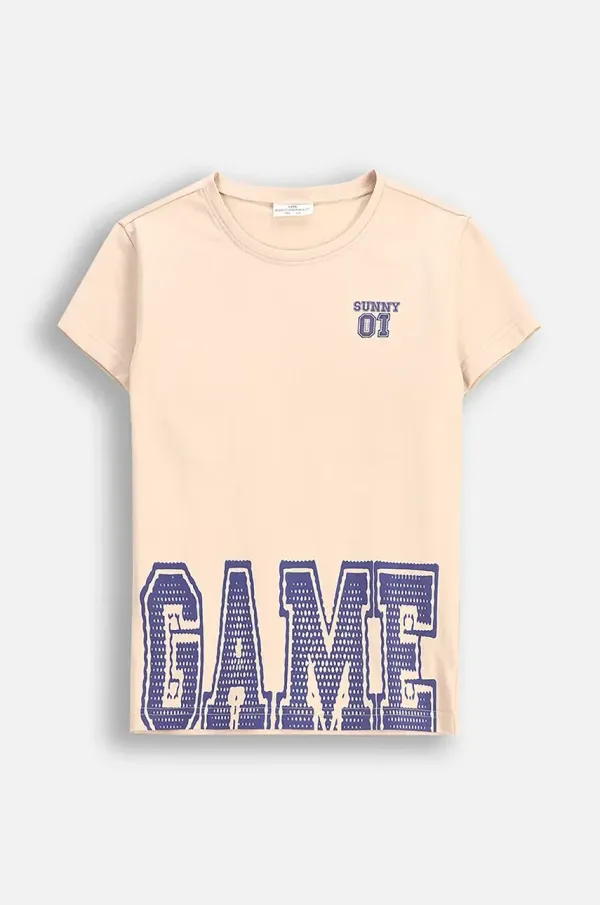 Coccodrillo Dječja majica kratkih rukava Coccodrillo boja: bež, EVERYDAY GIRL