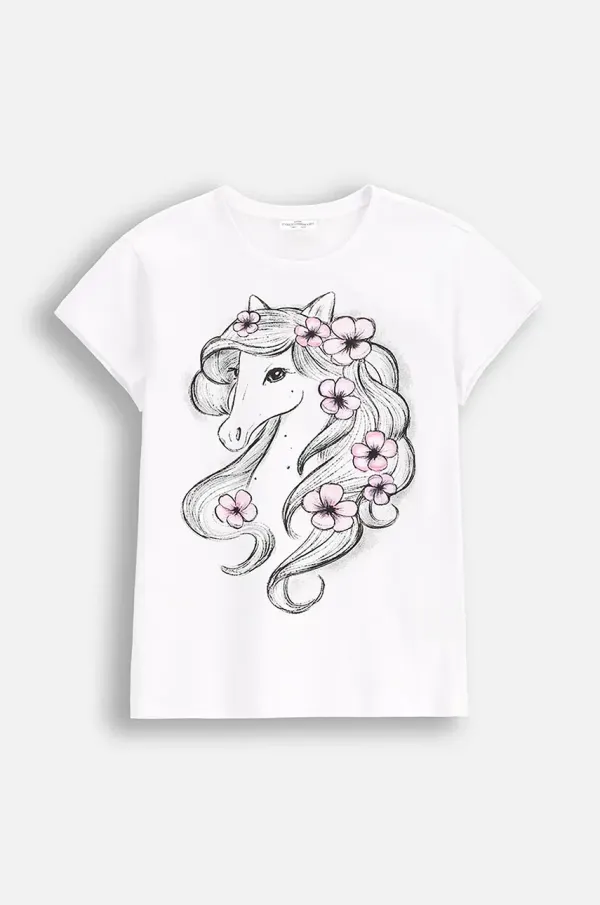 Coccodrillo Dječja majica kratkih rukava Coccodrillo boja: bijela, EVERYDAY GIRL