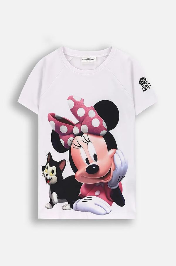 Coccodrillo Dječja majica kratkih rukava Coccodrillo boja: bijela, LICENCE GIRL