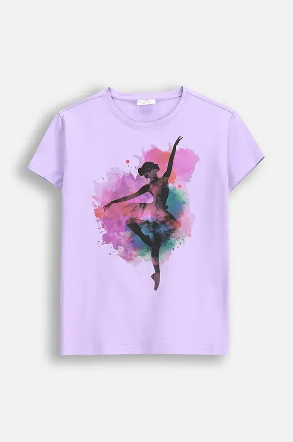 Coccodrillo Dječja majica kratkih rukava Coccodrillo boja: ljubičasta, EVERYDAY GIRL