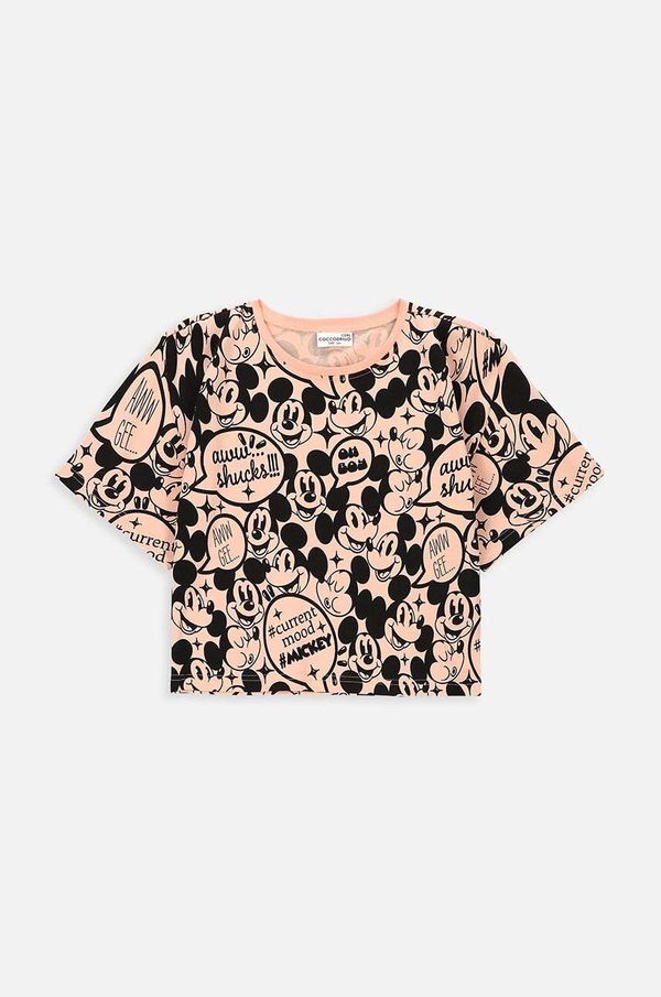 Coccodrillo Dječja majica kratkih rukava Coccodrillo boja: ružičasta