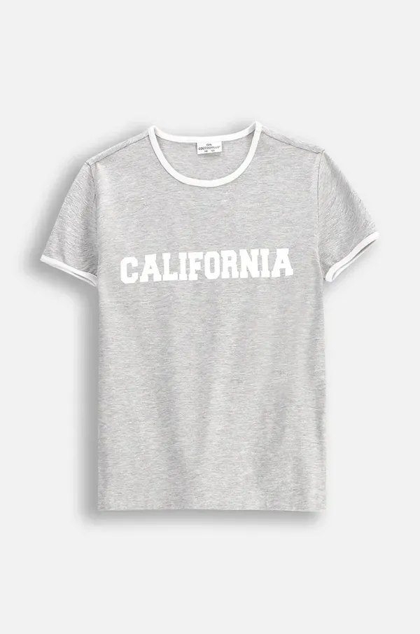 Coccodrillo Dječja majica kratkih rukava Coccodrillo boja: siva, EVERYDAY GIRL