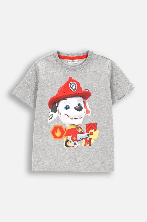 Coccodrillo Dječja majica kratkih rukava Coccodrillo boja: siva, s tiskom, LICENCE BOY