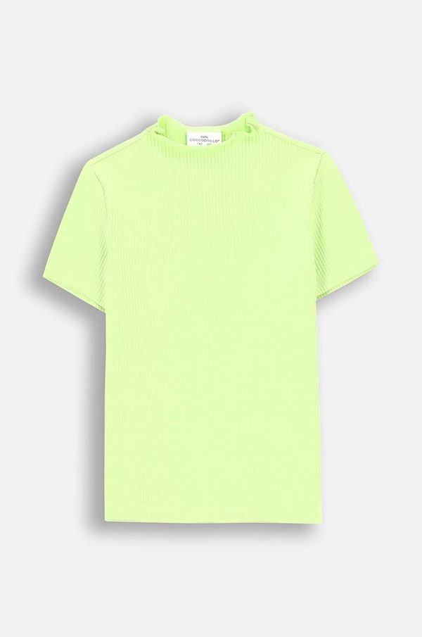 Coccodrillo Dječja majica kratkih rukava Coccodrillo boja: zelena, s poludolčevitom, ACADEMY GIRL JUNIOR