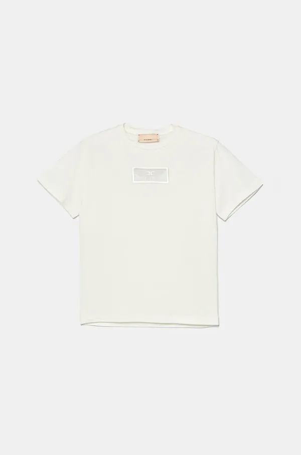 Elisabetta Franchi Dječja majica kratkih rukava Elisabetta Franchi boja: bijela, EFTS235.0.JE006