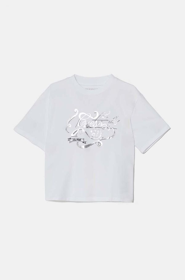 Guess Dječja majica kratkih rukava Guess boja: bijela, J4BI00 J1314