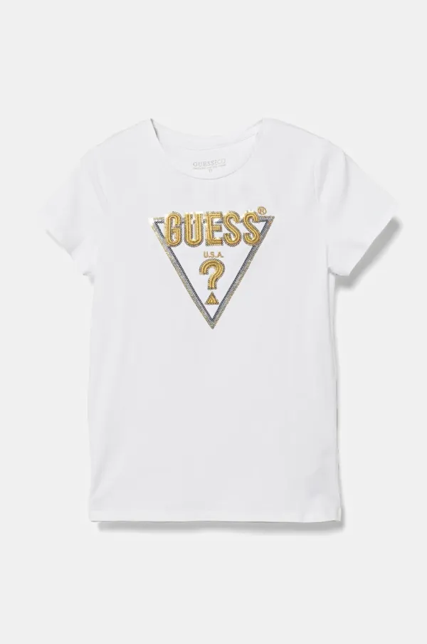 Guess Dječja majica kratkih rukava Guess boja: bijela, J4BI33 J1314