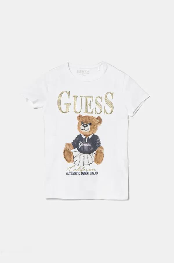 Guess Dječja majica kratkih rukava Guess boja: bijela, J5RI24 K6YW4