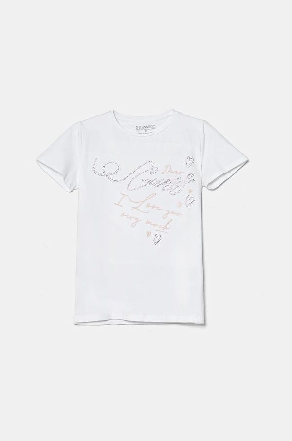 Guess Dječja majica kratkih rukava Guess boja: bijela, J5RI38 K6YW4