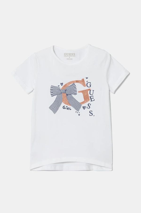 Guess Dječja majica kratkih rukava Guess boja: bijela, K5RI05 K6YW4