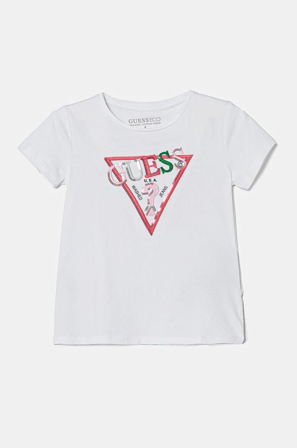 Guess Dječja majica kratkih rukava Guess boja: bijela, K5RI16 K6YW4