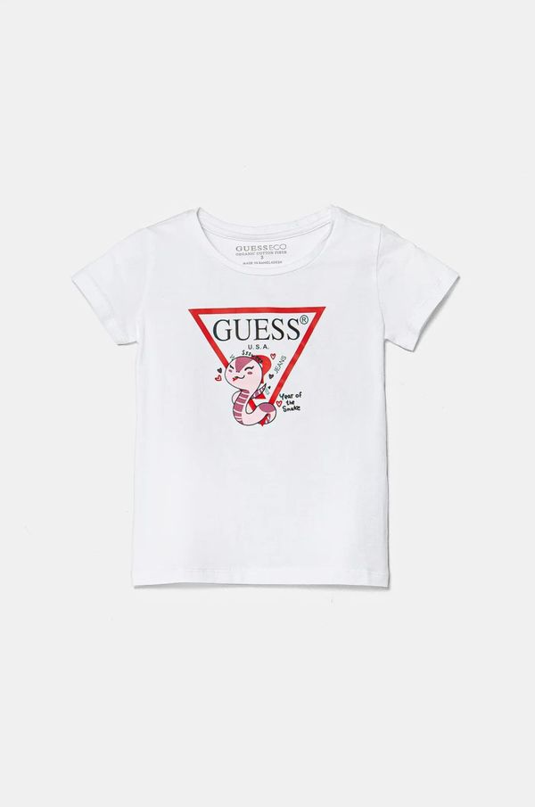 Guess Dječja majica kratkih rukava Guess boja: bijela, K5RI21 K6YW4