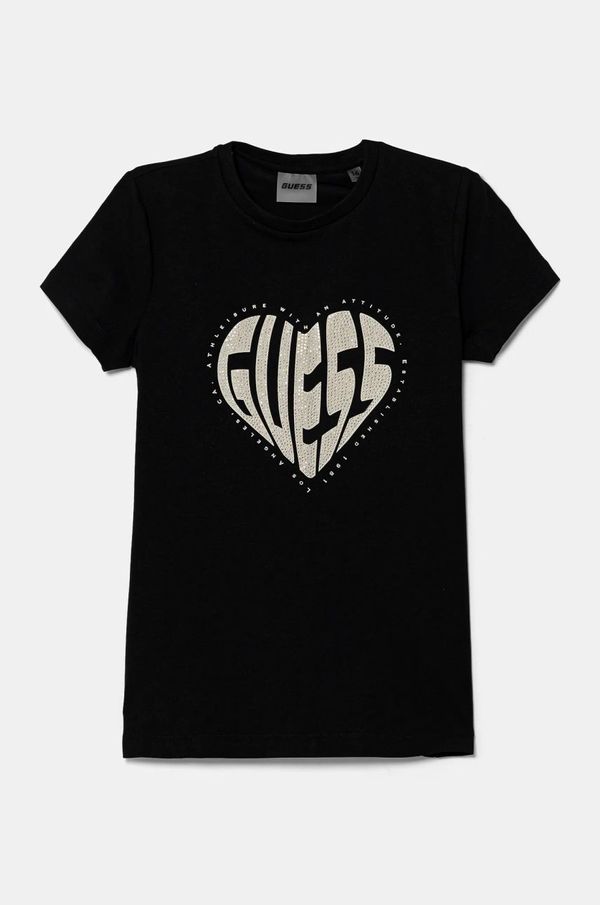 Guess Dječja majica kratkih rukava Guess boja: crna, J5RI46 J1314