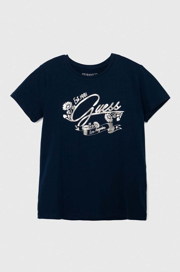 Guess Dječja majica kratkih rukava Guess boja: tamno plava, J4YI35 K6YW4