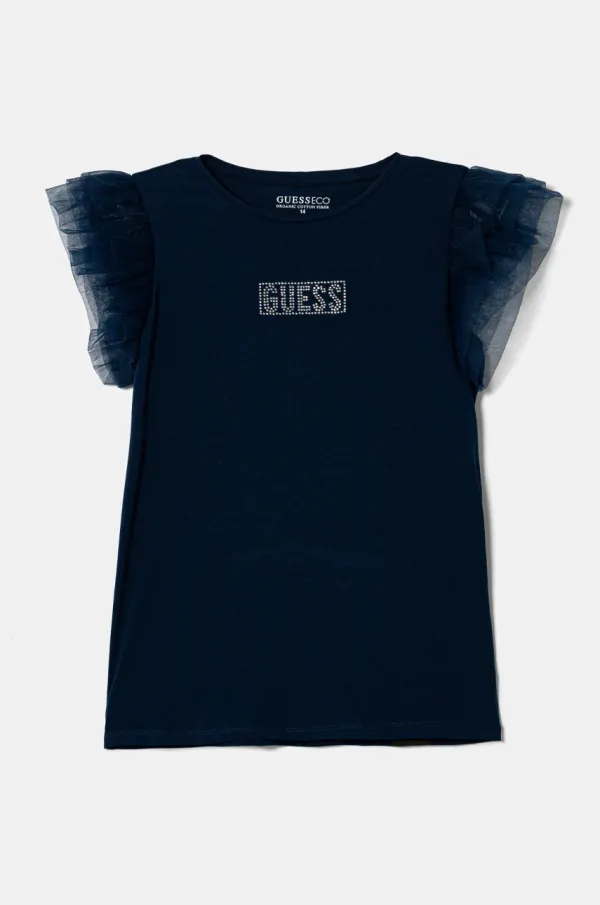 Guess Dječja majica kratkih rukava Guess boja: tamno plava, J5RI17 K6YW4