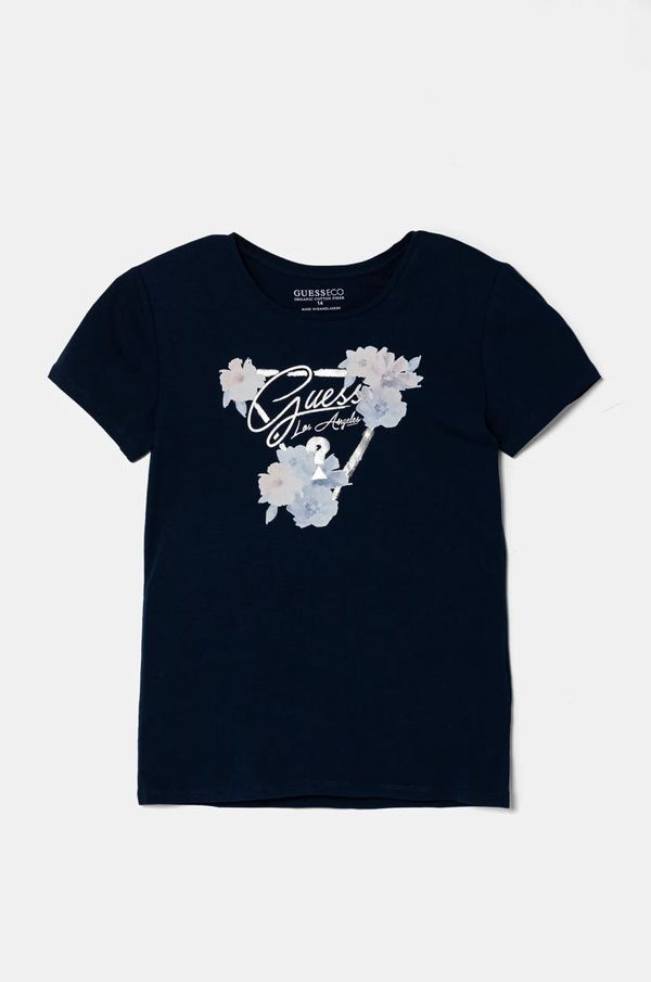 Guess Dječja majica kratkih rukava Guess boja: tamno plava, J5RI22 K6YW4