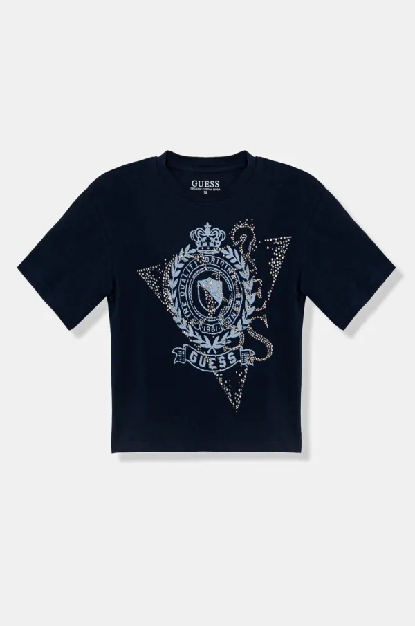 Guess Dječja majica kratkih rukava Guess boja: tamno plava, J5RI30 K6YW4