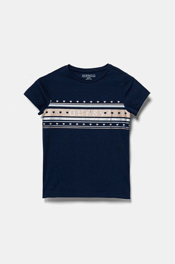 Guess Dječja majica kratkih rukava Guess boja: tamno plava, K5RI03 K6YW4