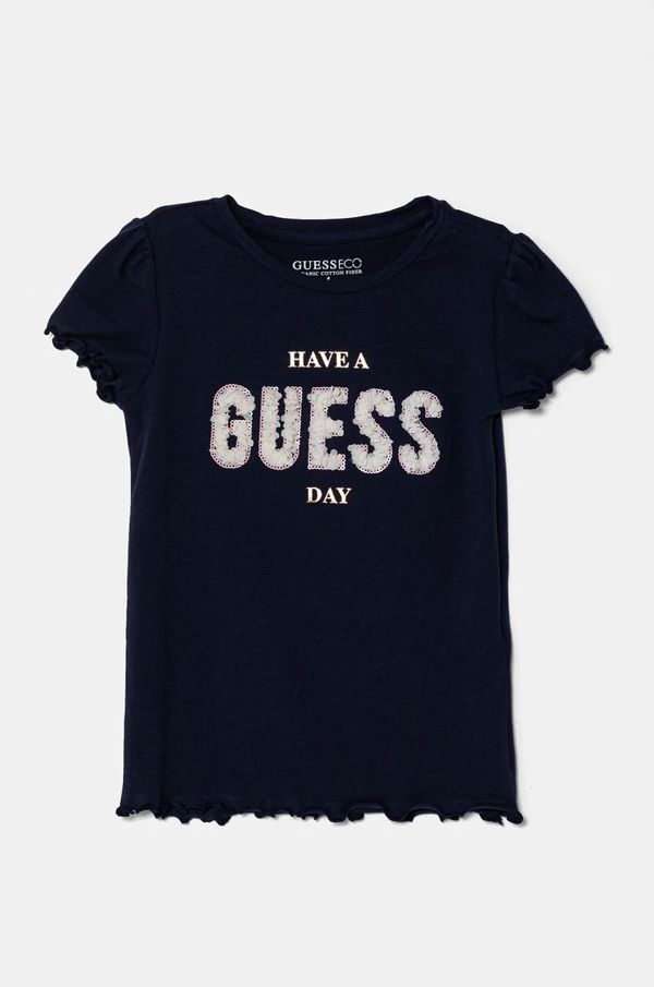 Guess Dječja majica kratkih rukava Guess boja: tamno plava, K5RI28 K6YW4