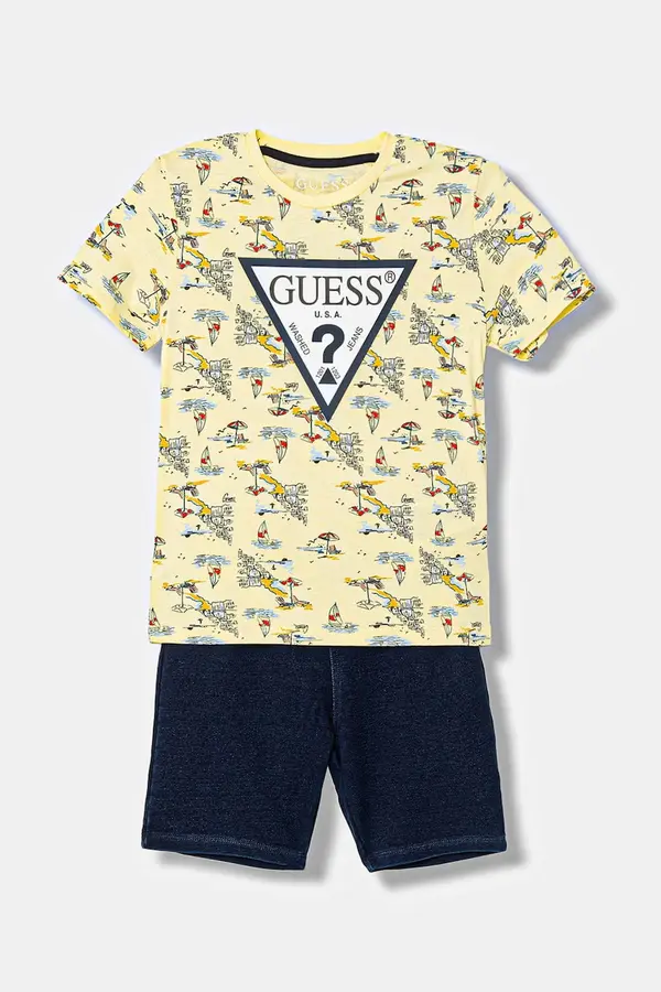 Guess Dječja majica kratkih rukava i kratke hlače Guess