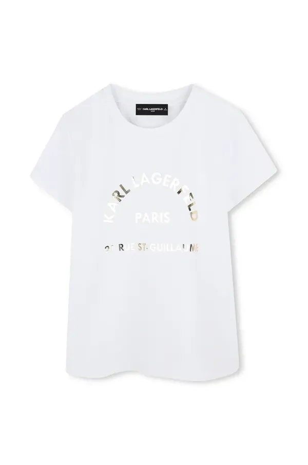 Karl Lagerfeld Dječja majica kratkih rukava Karl Lagerfeld boja: bijela, Z30447