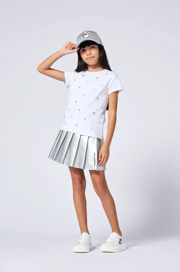 Karl Lagerfeld Dječja majica kratkih rukava Karl Lagerfeld boja: bijela, Z30571