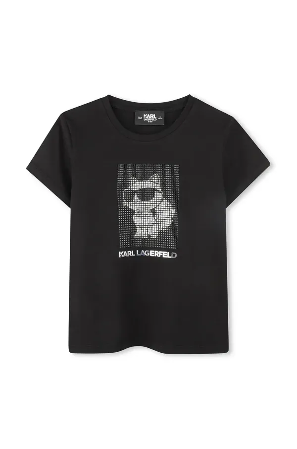 Karl Lagerfeld Dječja majica kratkih rukava Karl Lagerfeld boja: crna, Z30489
