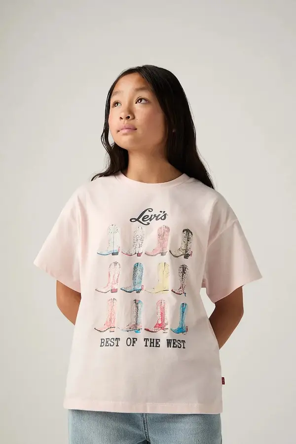 Levi's Dječja majica kratkih rukava Levi's BOOTS OVERSIZED SS TEE